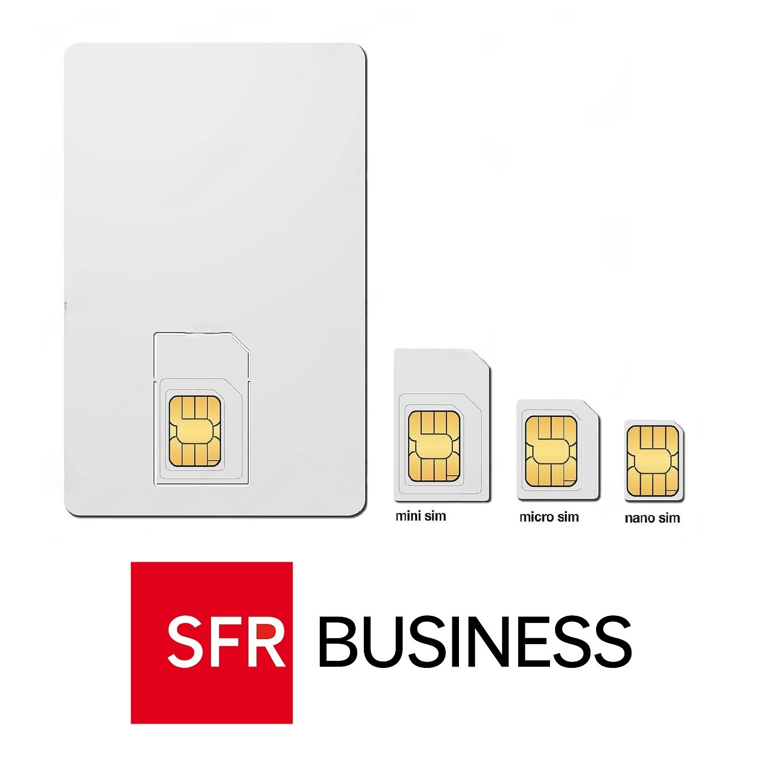 Carte SIM réseau SFR - Triple découpe Marque blanche - Achat Cloud